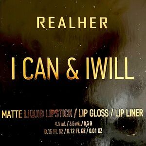 REALHER Lipstick Set - Black and Gold